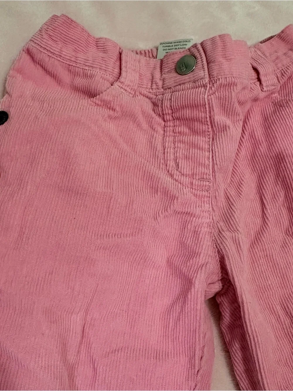 Gymboree Pink Corduroy Pants with Multicolor Side Dots